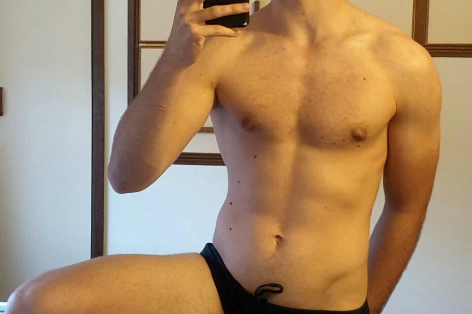 Cute boy with a fat cock