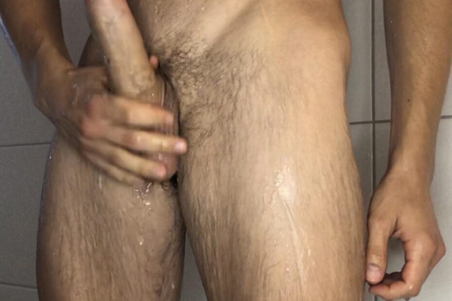Hard cock in the shower