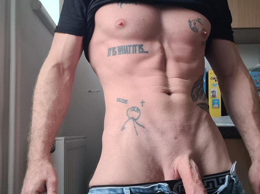 Hunk with his dick out