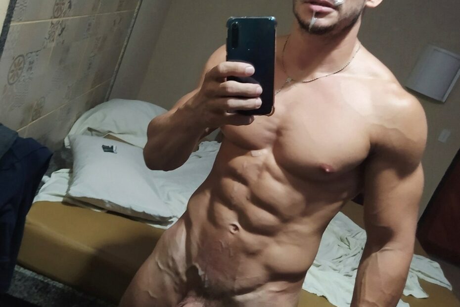 Newly wanked nude stud