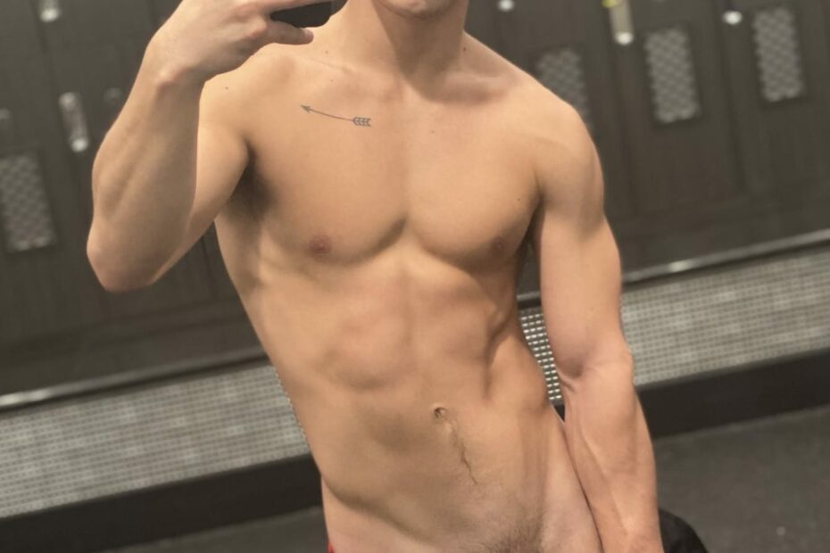Sexy jock showing soft cock